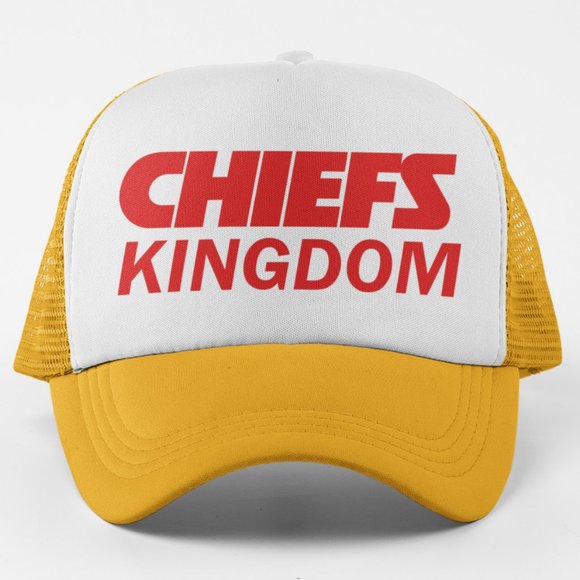 Other - NEW Kansas City Chiefs Kingdom Wordmark Foam Trucker Mesh Snapback Hat 2TONE